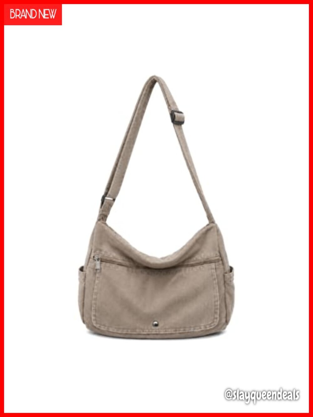 Canvas Multiple Pockets Messenger Bag Satchel Crossbody Shoulder Purse Hobo